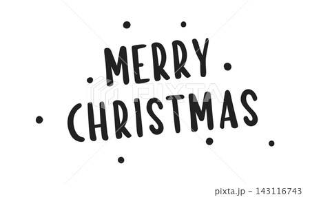Christmas Greeting Lettering With Dots Hand Drawn Christmas Greeting Lettering With Dots Hand Drawn 143116743