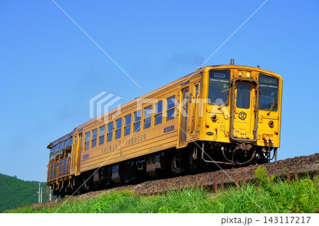 四万十川流域を走る黄色いトロッコ列車・しまんトロッコ 四万十川流域を走る黄色いトロッコ列車・しまんトロッコ 143117217