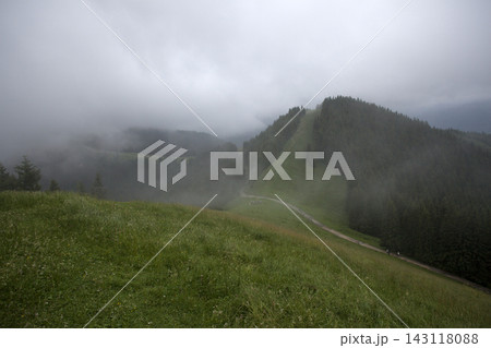 Panoramic view from Hornle mountain in Bavaria, Germany Panoramic view from Hornle mountain in Bavaria, Germany 143118088