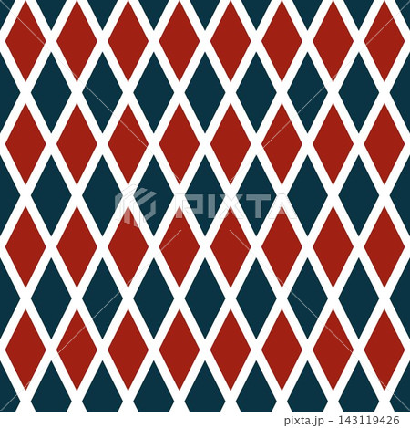 Seamless background with red and green rhombuses 143119426