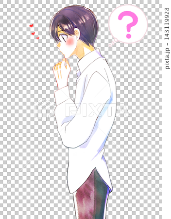 A thinking man, love, question mark. A thinking man, love, question mark. 143119928
