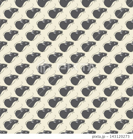 Seamless pattern with black mice(texture2) 143120273