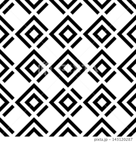 Seamless pattern with black segments and squares Seamless pattern with black segments and squares 143120287