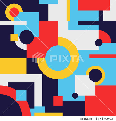 Squares and Geometric Shapes Pattern Squares and Geometric Shapes Pattern 143120698