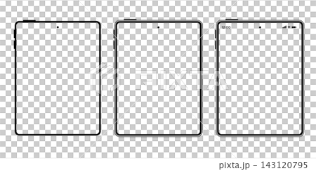 デジタルタブレット縦型画面モックアップ 143120795