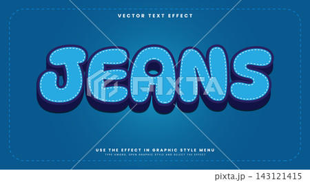 Jeans vector 3d editable text effect Jeans vector 3d editable text effect 143121415