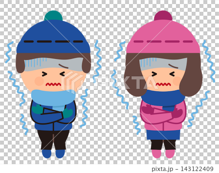 寒冷天氣裡一個孩子的插圖 寒冷天氣裡一個孩子的插圖 143122409
