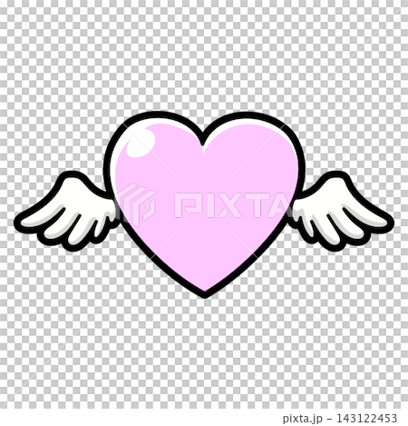 heart with angel wings heart with angel wings 143122453
