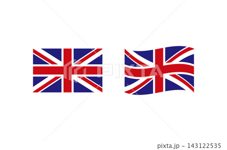 イギリスの国旗のイラストセット 143122535