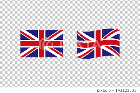 イギリスの国旗のイラストセット 143122535