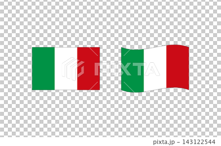 イタリアの国旗のイラストセット 143122544
