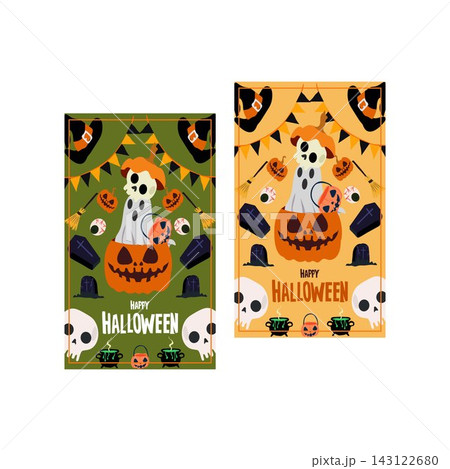 halloween, pumpkin, ghost, bat, free vector for happy halloween and halloween party 143122680