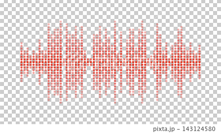 Red music equalizer icon, without background Red music equalizer icon, without background 143124580