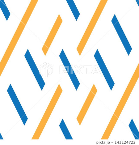 Seamless pattern with orange and blue stripes 143124722
