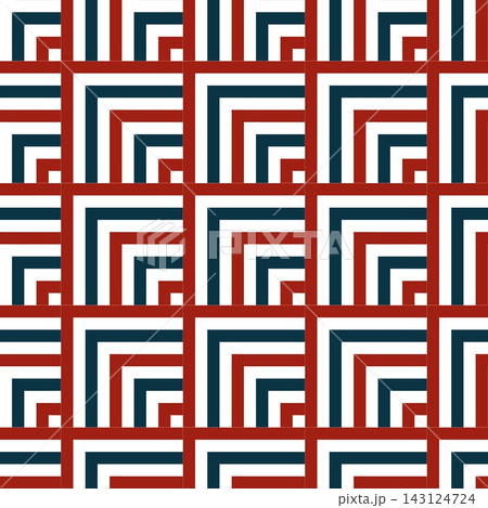 Seamless pattern with red and green lines 143124724