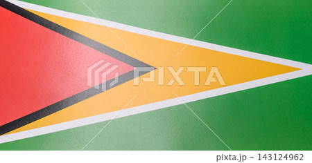 Guyana flag as a symbol of national independence. The Guyana flag Guyana flag as a symbol of national independence. The Guyana flag 143124962