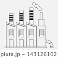 Industrial Manufacturing Factory Black Silhouette Cutout Graphic 143126102