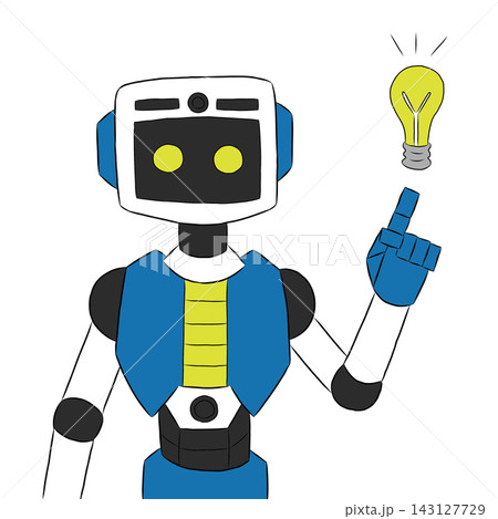 アイデアをひらめくロボット 143127729