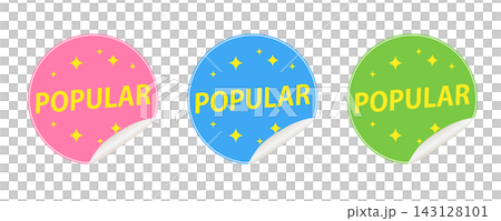 A popular set of round, colorful stickers. A popular set of round, colorful stickers. 143128101