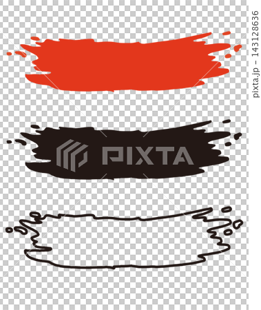 A set of 3 vector graphics featuring paintbrush strokes. A set of 3 vector graphics featuring paintbrush strokes. 143128636