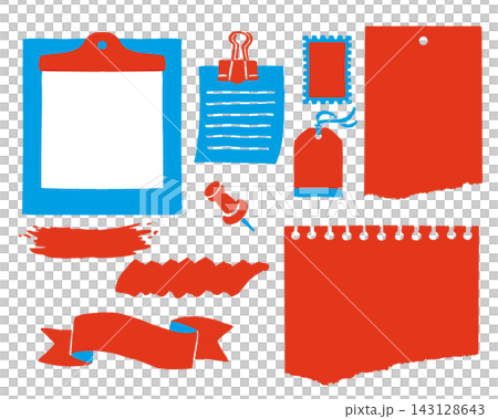 Vector illustration set for paper and collage materials 143128643