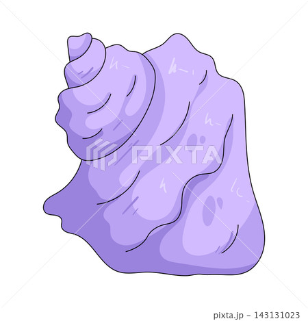 Illustration of purple seashell 143131023