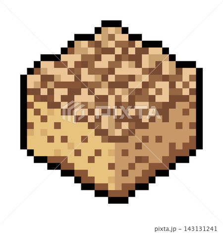 Delicious Pixel Coffee Cake Bakery Slice 143131241