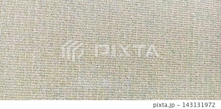 Texture of a plain cream-colored woven carpet fabric with a tight, neat, small-grid pattern 143131972