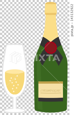 香檳的插圖素材 香檳的插圖素材 143132922
