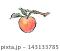 水彩で描いた木になるりんごのイラスト 143133785