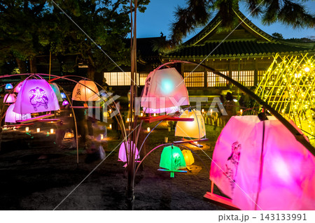 幻想的な光に包まれる「たかさご万灯祭」の灯篭とイルミネーション※作品コメント欄に撮影位置 幻想的な光に包まれる「たかさご万灯祭」の灯篭とイルミネーション※作品コメント欄に撮影位置 143133991