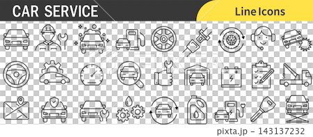 Icon set related to car services Icon set related to car services 143137232