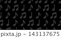 音楽記号を配置したモノクロ背景素材 143137675