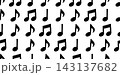 音符柄の背景デザイン素材 143137682