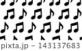 音符のシンプル繰り返し模様 143137683