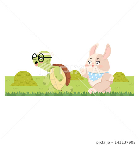Tortoise and hare racing competition classic fable story Tortoise and hare racing competition classic fable story 143137908