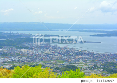 日本100名城・七尾城からの風景 日本100名城・七尾城からの風景 143138097