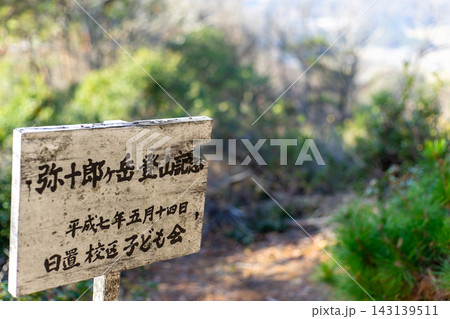 弥十郎ヶ岳の登山道にある古い木製看板※作品コメント欄に撮影位置 143139511