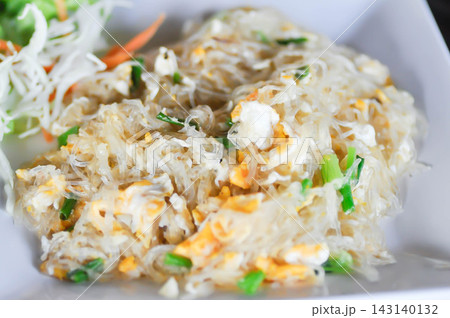 stir fried noodles or stir fried vermicelli or Cellophane noodles or Stir fried glass noodles with egg and vegetable 143140132