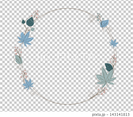 Minimalist frames featuring hand-drawn style maple leaves and other leaves. Minimalist frames featuring hand-drawn style maple leaves and other leaves. 143141813