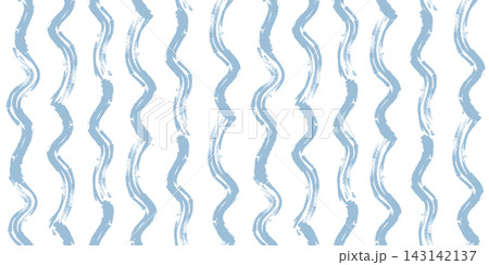 Abstract blue wavy stripes seamless pattern with hand drawn brush texture on a white background Abstract blue wavy stripes seamless pattern with hand drawn brush texture on a white background 143142137
