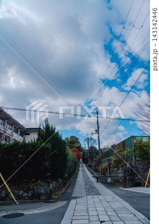 京都のお寺での紅葉の写真 京都のお寺での紅葉の写真 143142446
