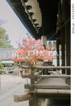 京都のお寺での紅葉の写真 143142465