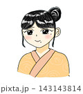 着物の女性のイラスト　上半身 143143814