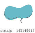 手描きのシンプルな吹き出し4(青) 手描きのシンプルな吹き出し4(青) 143145914