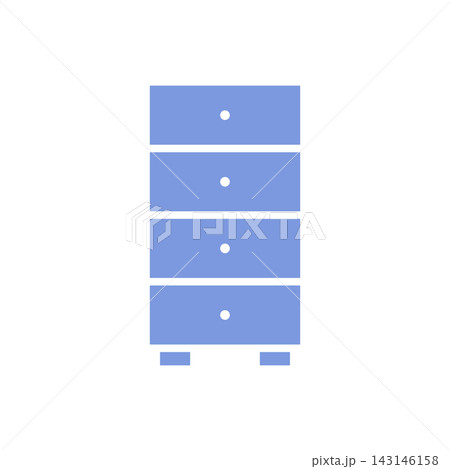 Cabinet Drawers Icon Vector Template Illustration Design 143146158