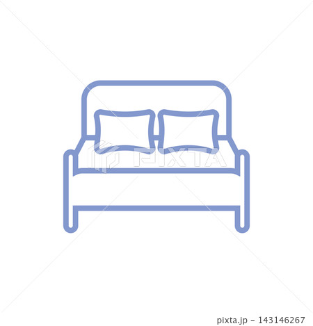 Bed Icon Vector Template Illustration Design 143146267