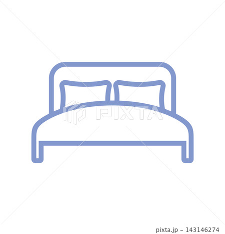 Bed Icon Vector Template Illustration Design 143146274