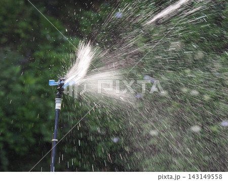 スプリンクラーで散水 143149558