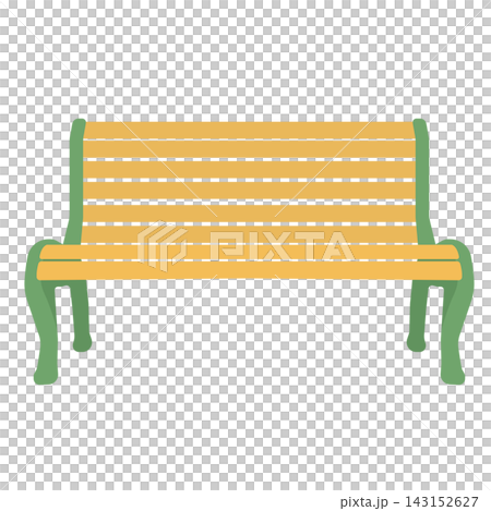 Illustration of a wooden park bench Illustration of a wooden park bench 143152627